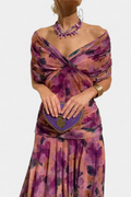 Freya - Flowing Floral V Neck Dress