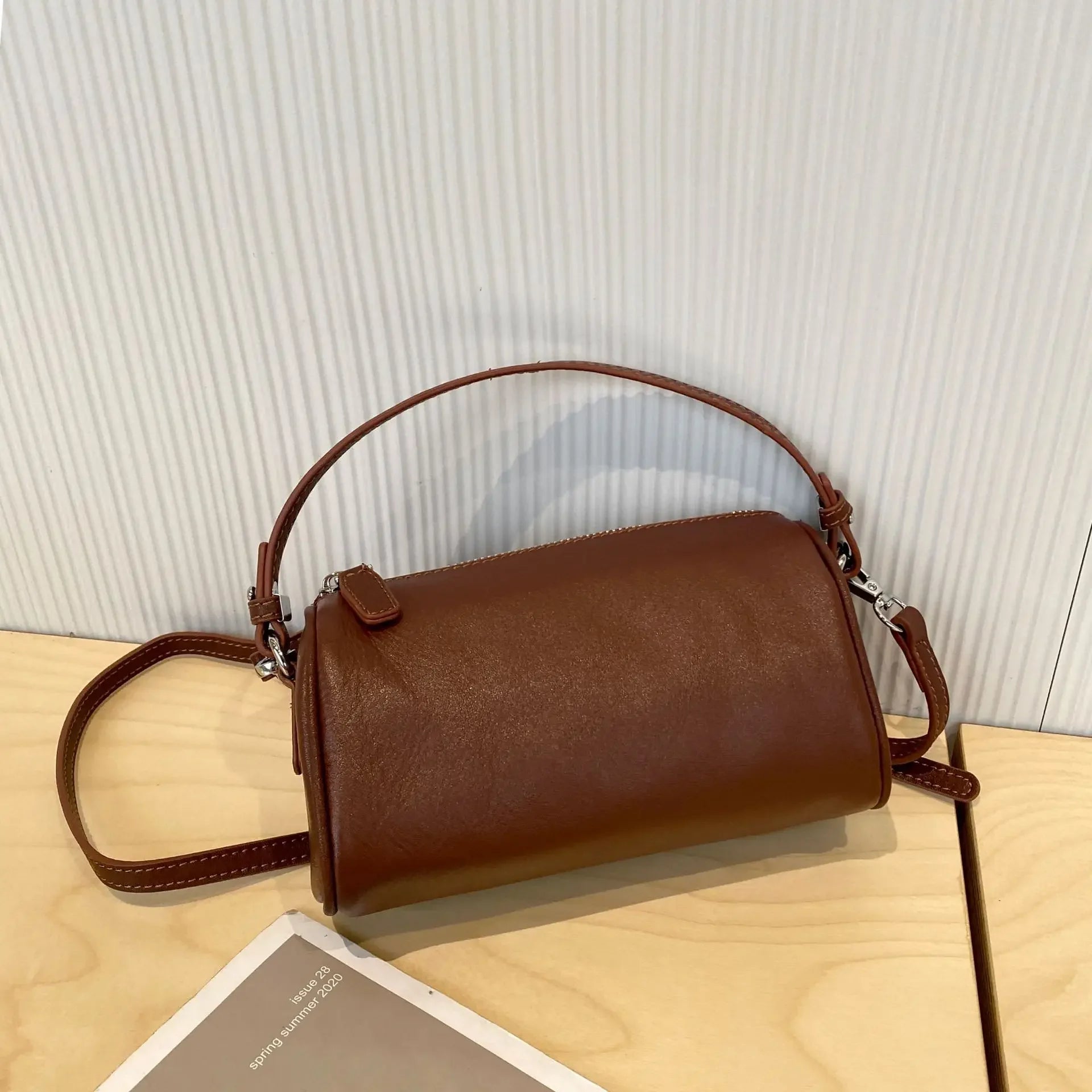 The Cecile — Leather Cylinder Bag