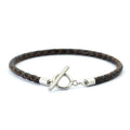 Noter Men Leather Bracelet Stainless Steel OT Buckle Bangle Pulsera De Cuero Wrap Braslet Locomotive Hiphop Rock Braclet Pulsera
