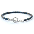 Noter Men Leather Bracelet Stainless Steel OT Buckle Bangle Pulsera De Cuero Wrap Braslet Locomotive Hiphop Rock Braclet Pulsera