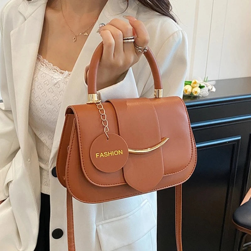 Women Crossbody Bag,Retro Faux Leather Top Handle Bag Detachable Shoulder Bags Strap Fashion Charm, Elegant Everyday Purse