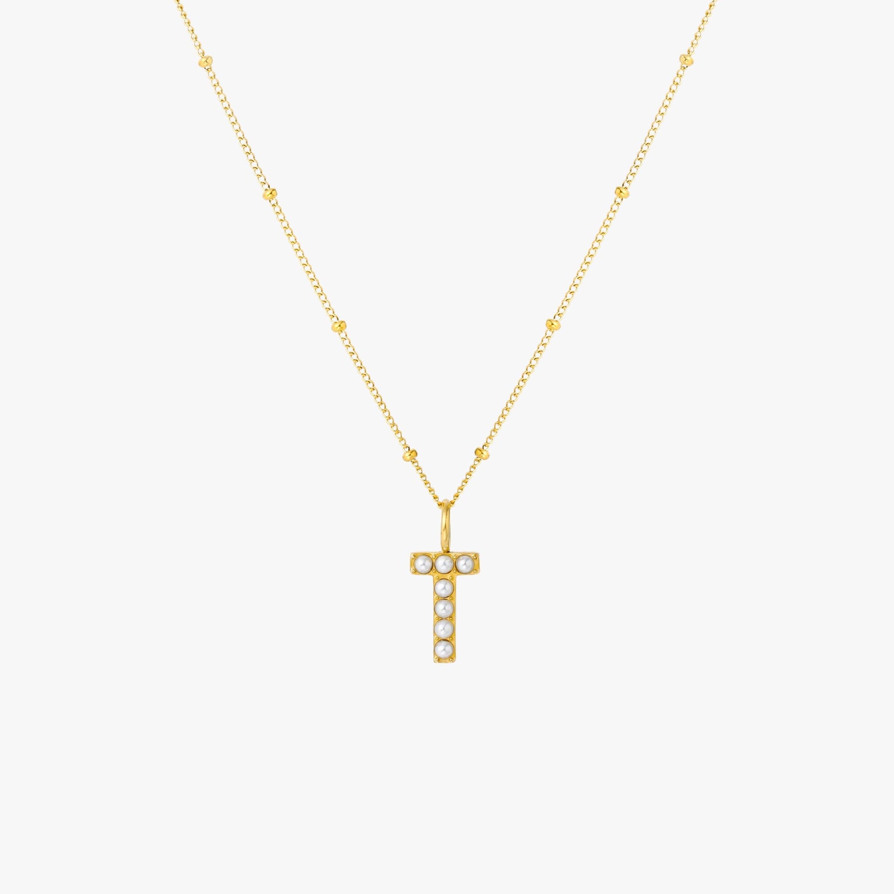 Pearl Initial Necklace