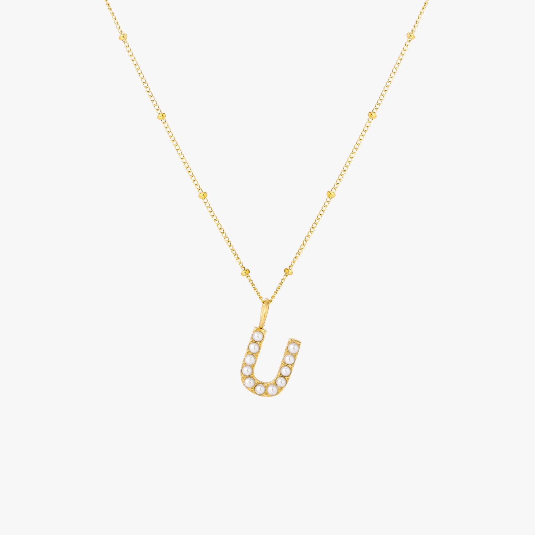 Pearl Initial Necklace