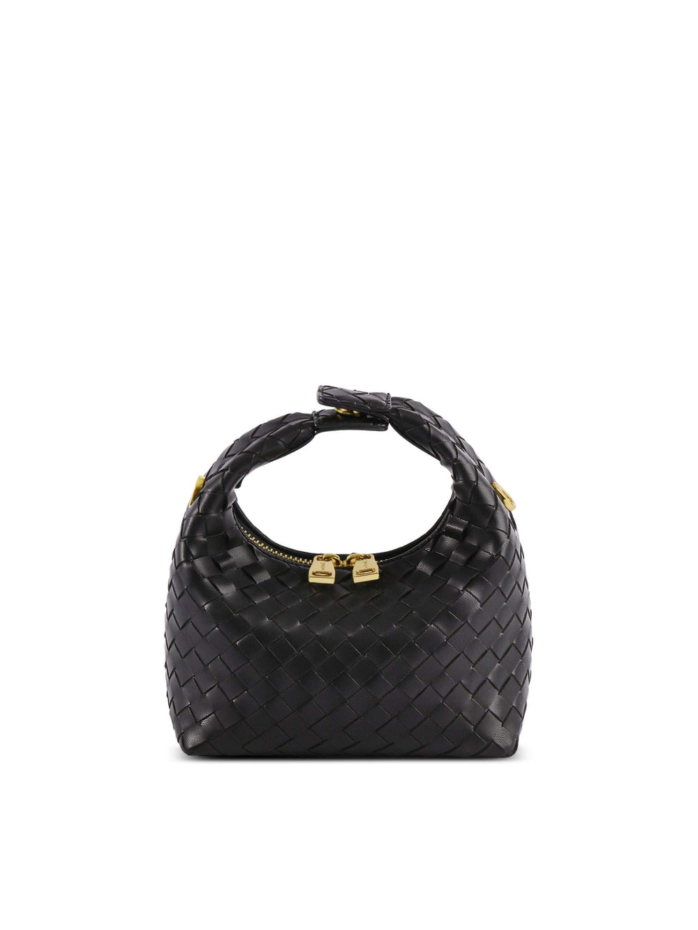 Vienna Top Handle Crossbody Bag - Black Braided