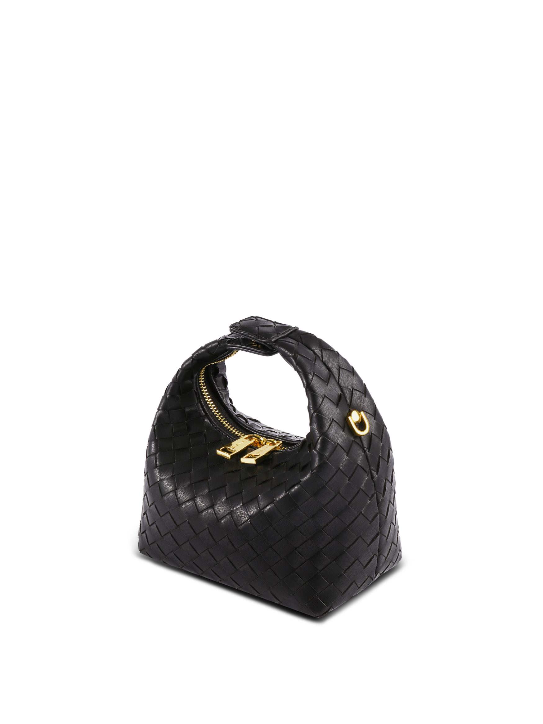 Vienna Top Handle Crossbody Bag - Black Braided