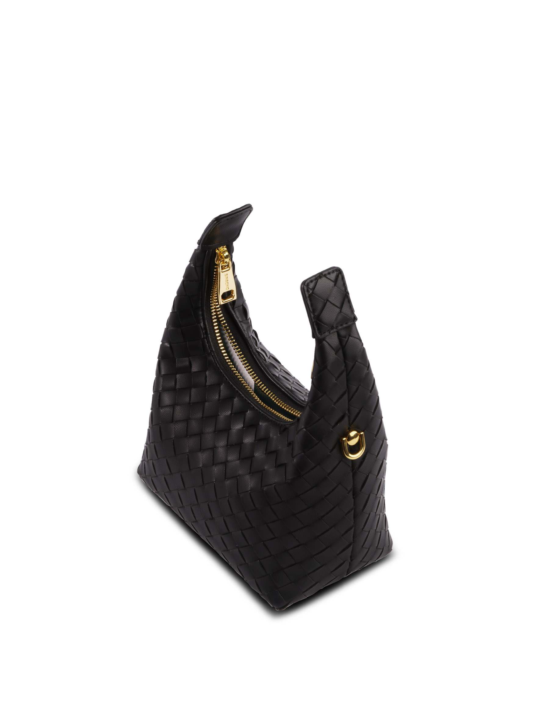 Vienna Top Handle Crossbody Bag - Black Braided