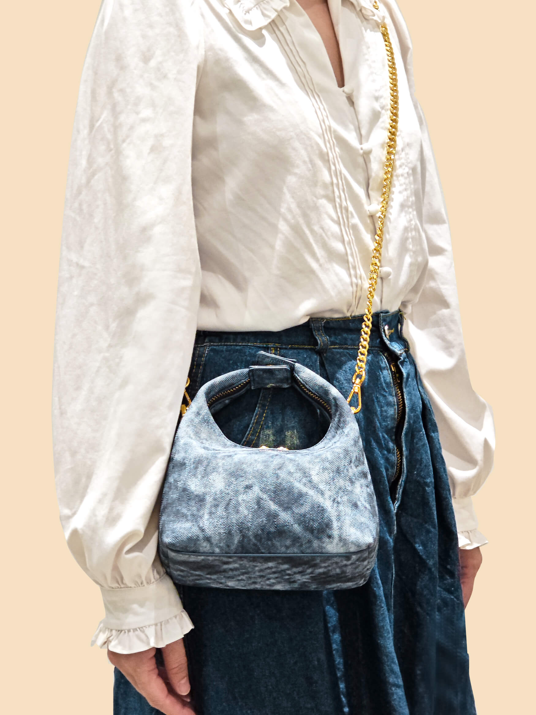 Vienna Top Handle Crossbody Bag  - Deep Blue