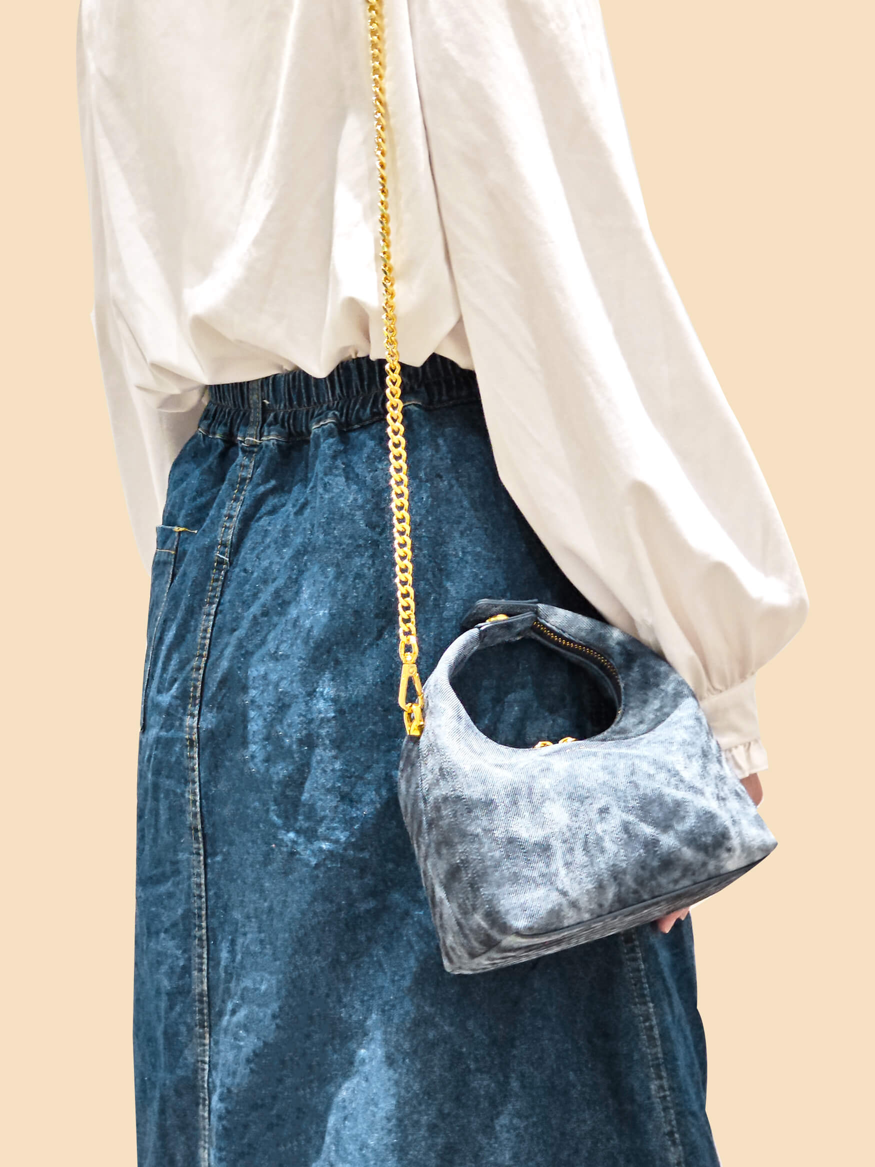 Vienna Top Handle Crossbody Bag  - Deep Blue