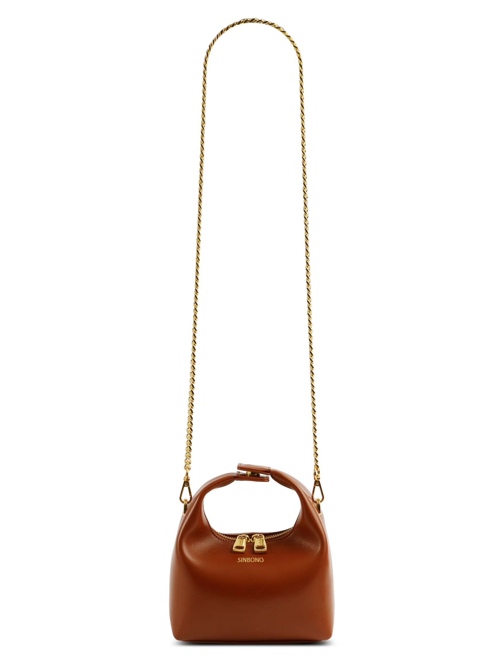 Vienna Top Handle Crossbody Bag - Brown