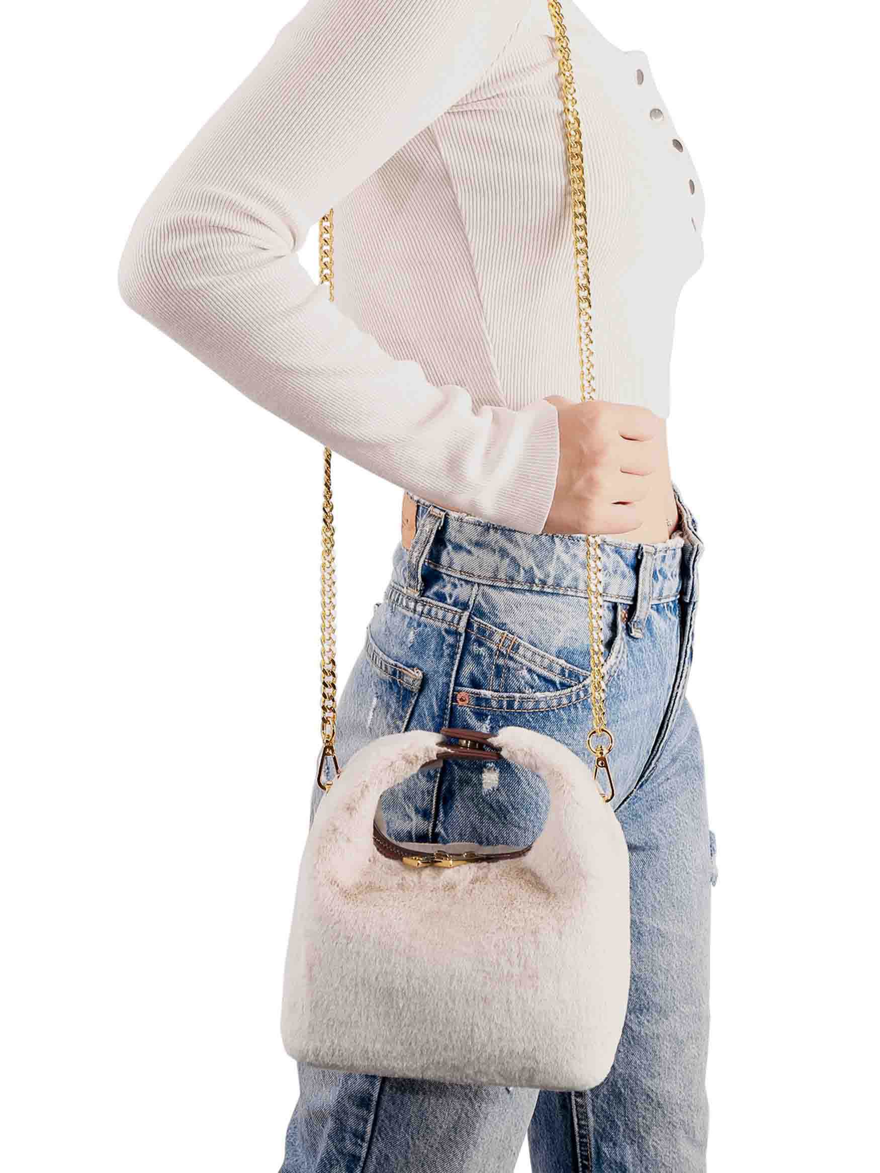 Vienna Top Handle Crossbody Bag- Light Beige