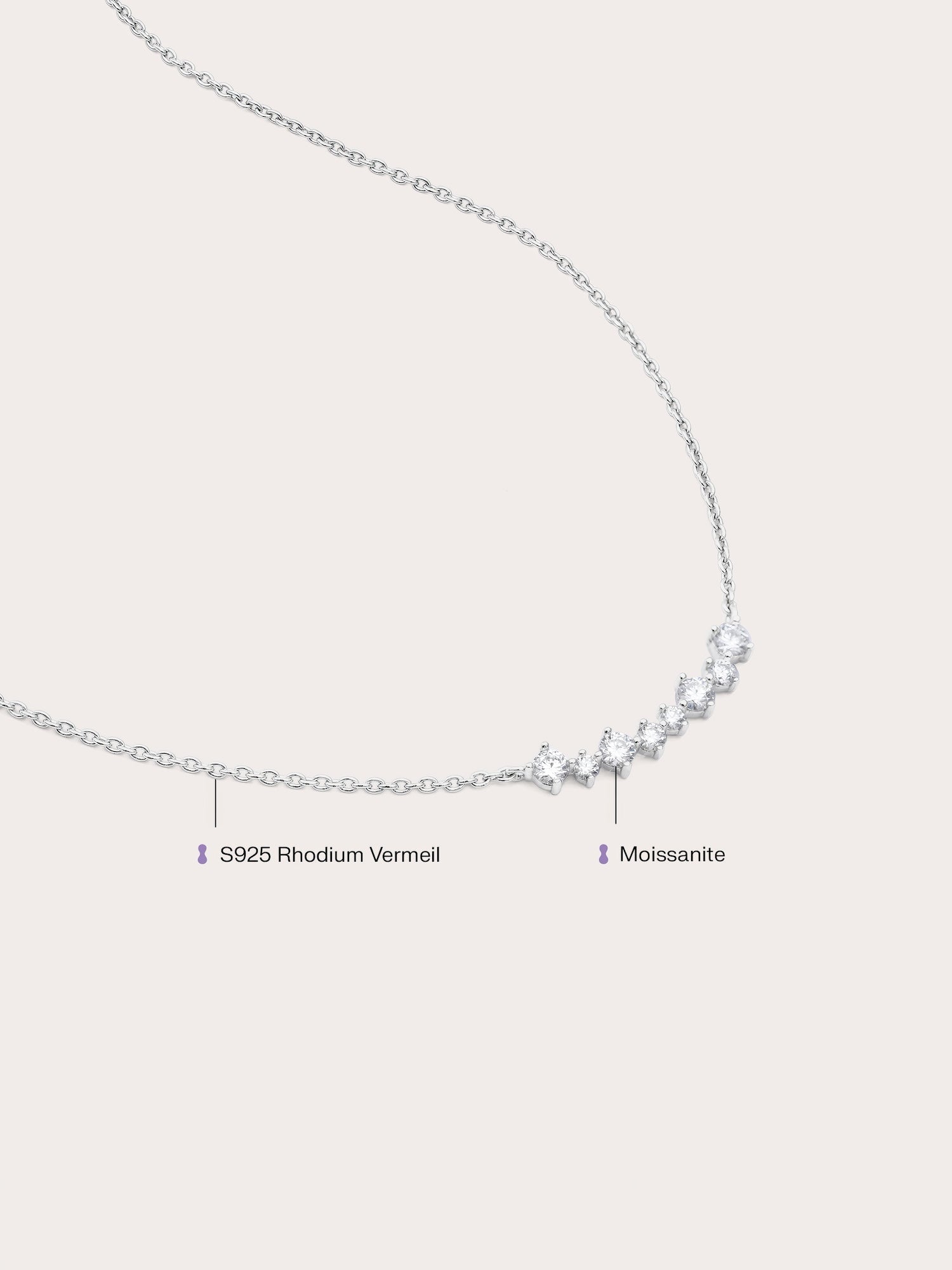 Wishing Arc Moissanite Necklace