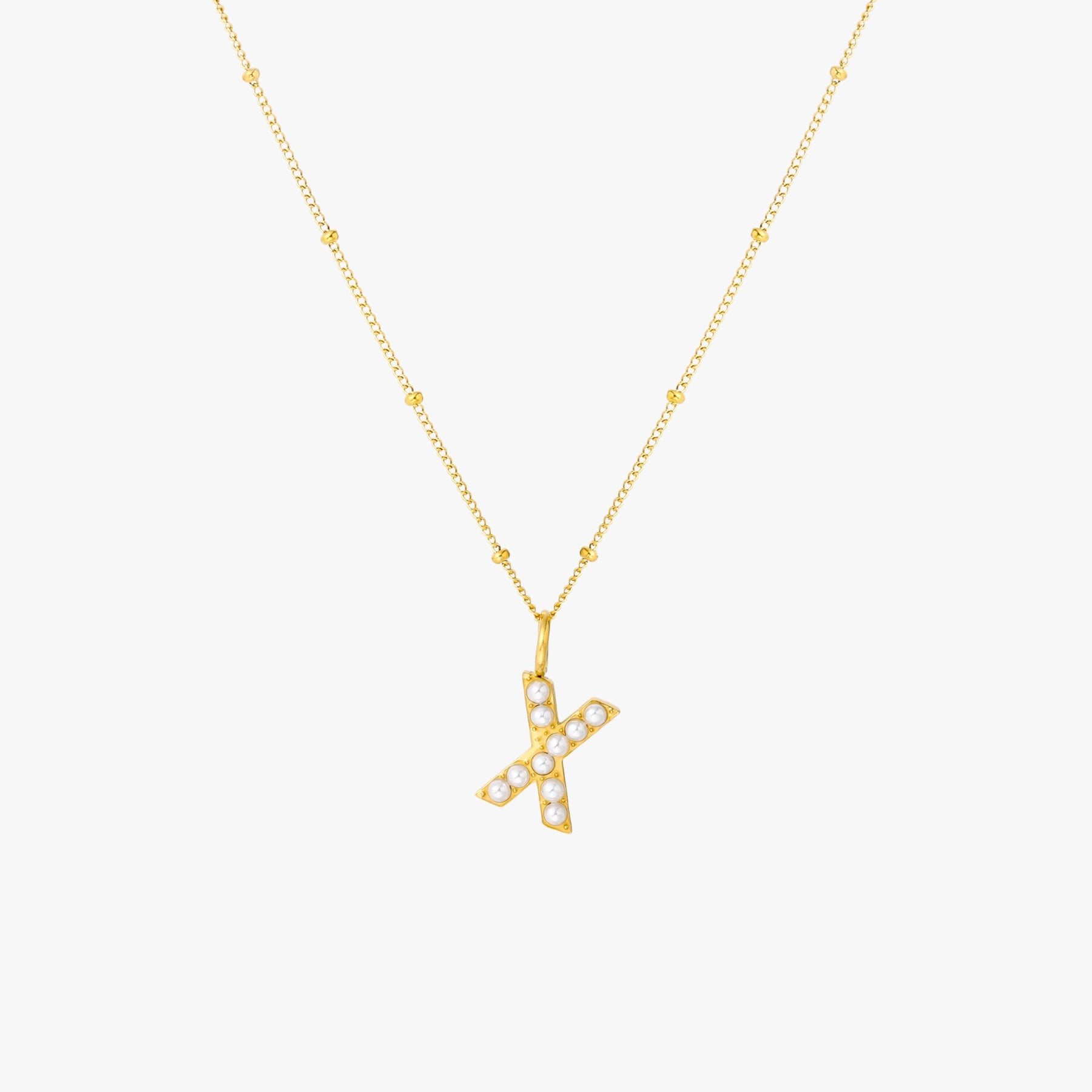 Pearl Initial Necklace