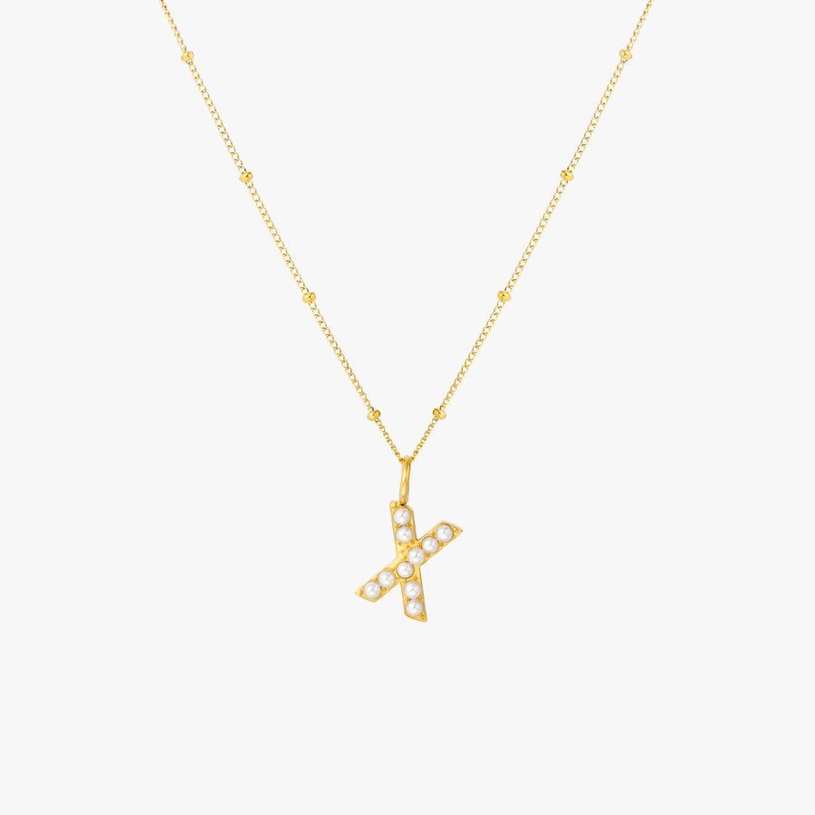 Pearl Initial Necklace