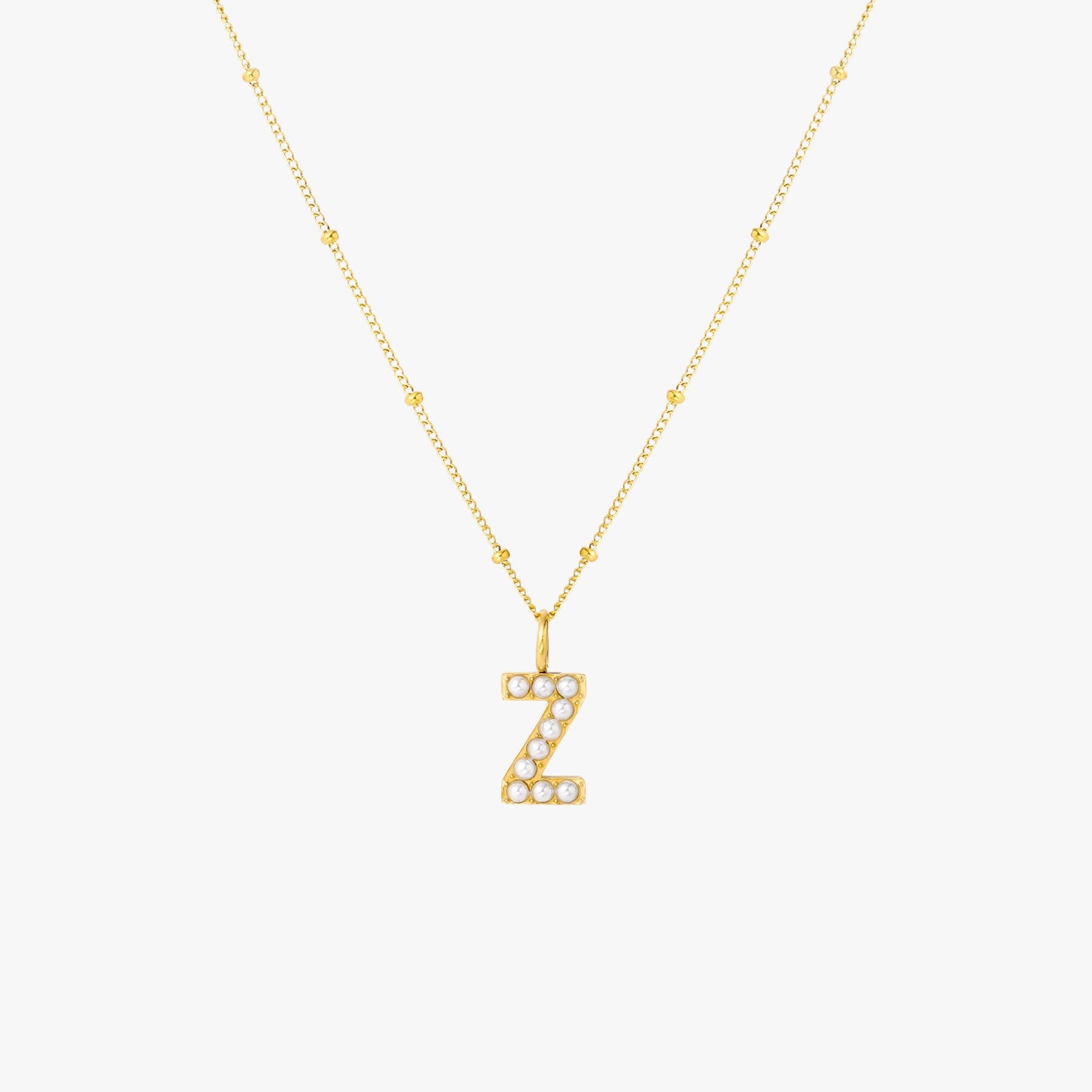 Pearl Initial Necklace