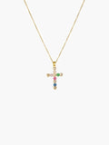Lucy Zircon Cross Pendant Necklace