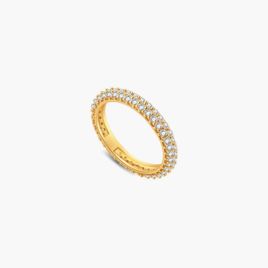 Soraya Crown-Edge Rhinestone Band Ring