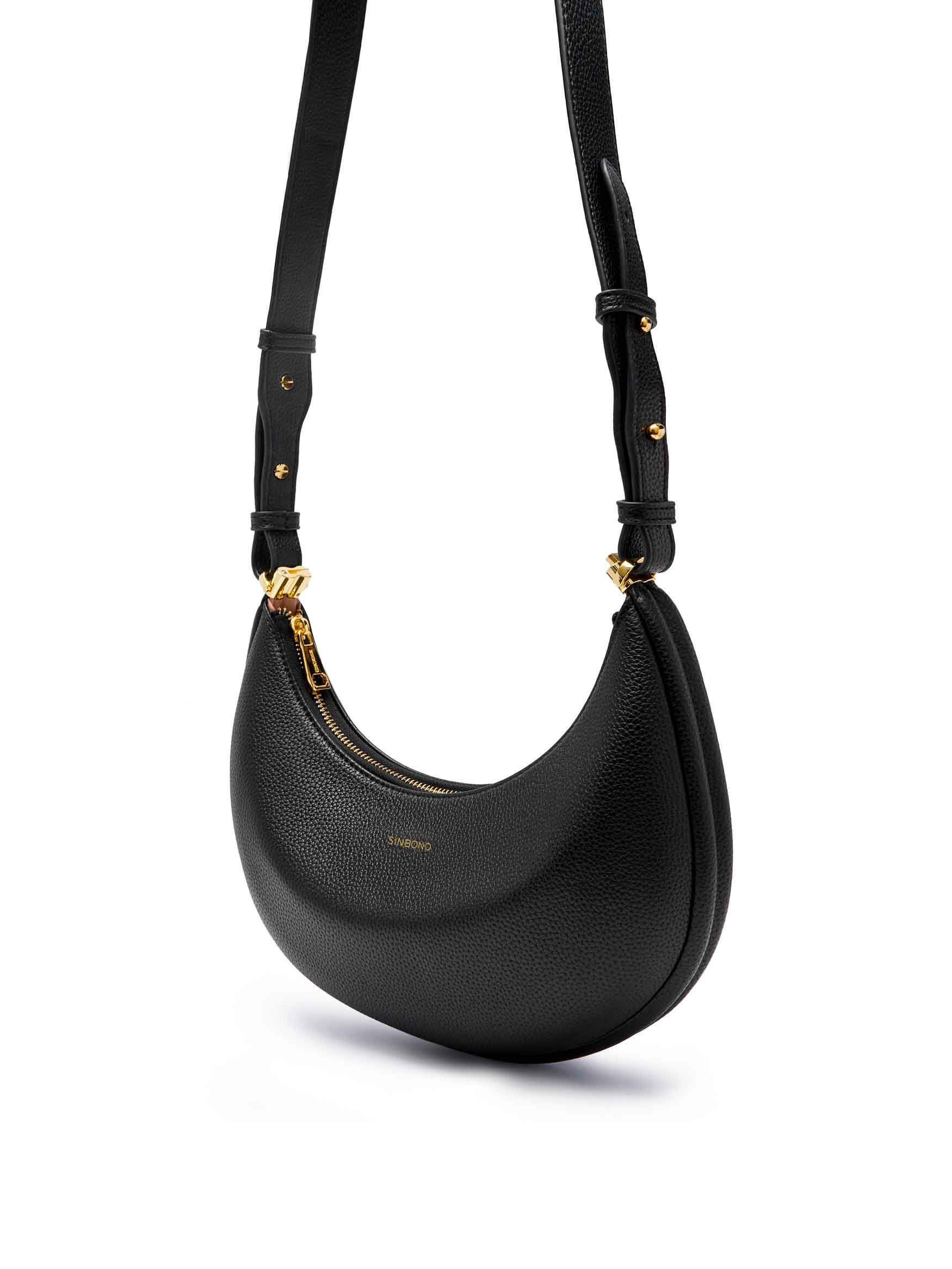 Zoey Shoulder Crossbody Bag - Black