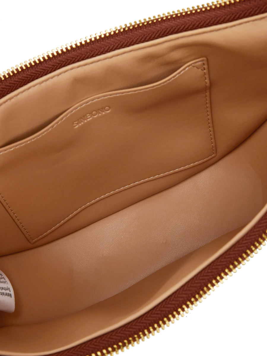 Zoey Shoulder Crossbody Bag - Dark Blue&Brown