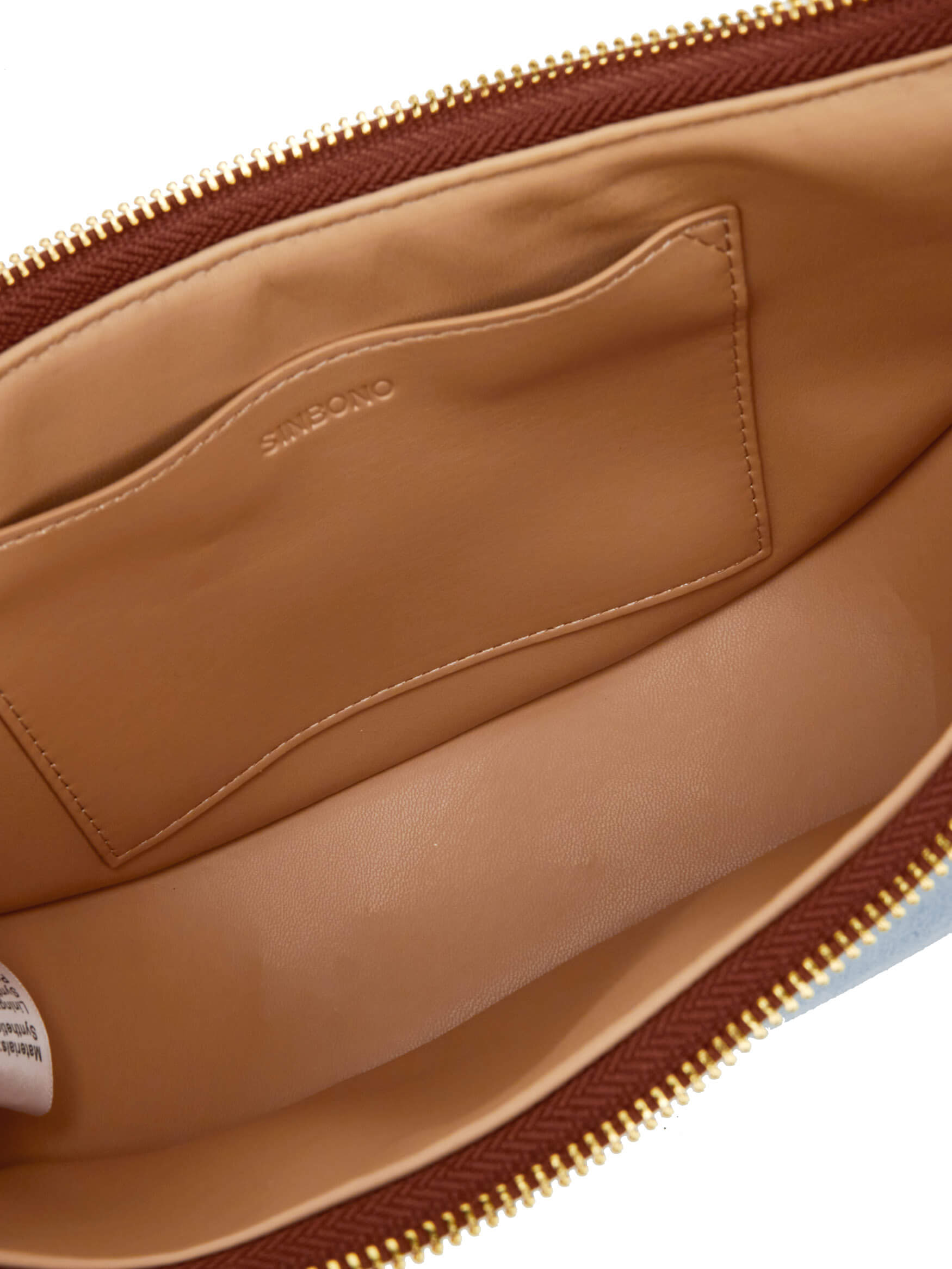 Zoey Shoulder Crossbody Bag - Light blue&Brown