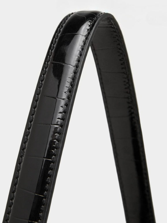 The Metropolitan Glam Croc-Embossed Leather Hobo Bag with Detachable Pouch