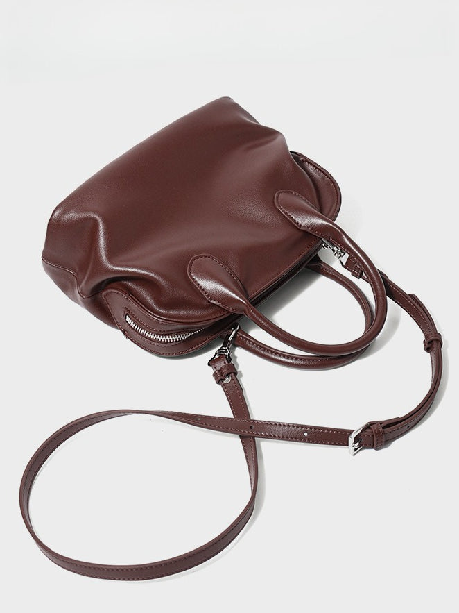 The Cambridge Folio Genuine Leather Crossbody Bag with Flap Closure
