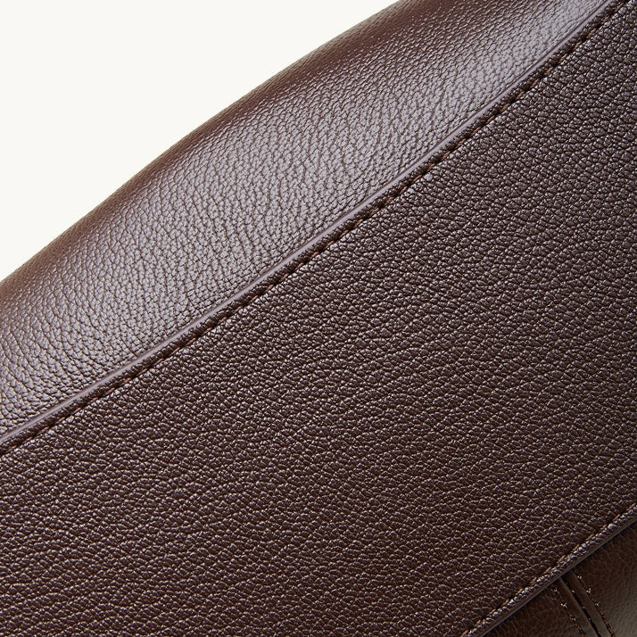 The Velvet Horizon Genuine Leather Tote Bag with Structured Silhouette