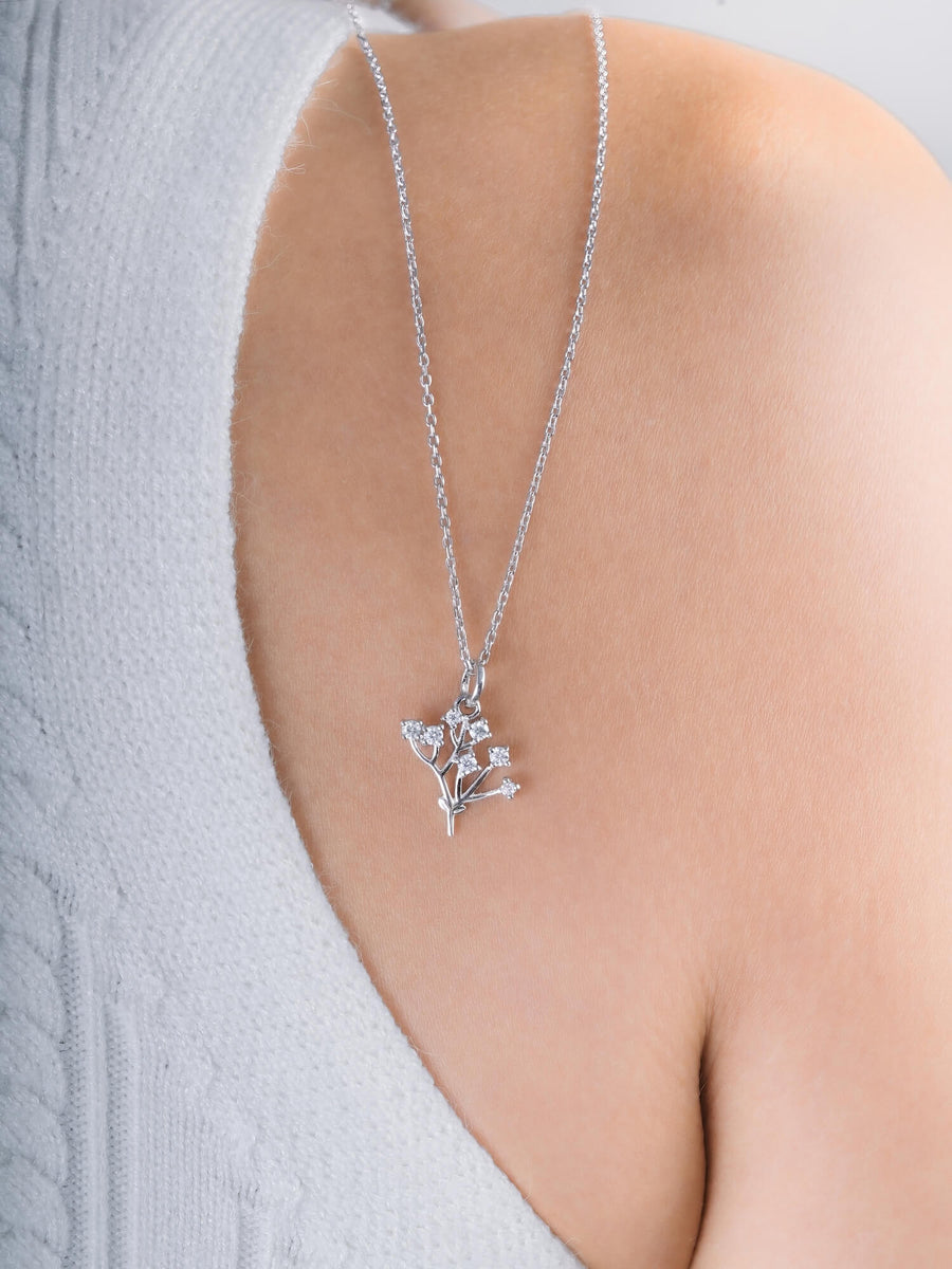 Moissanite Baby Breath Necklace