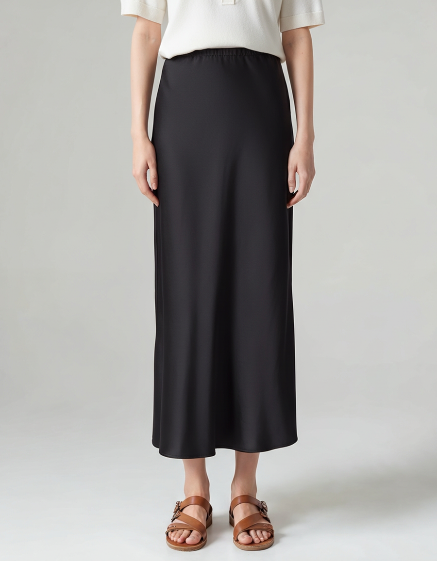 Old Money Silk Skirt