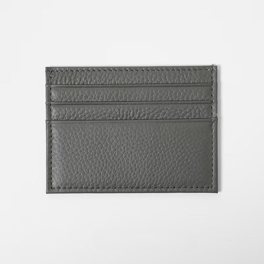 Full-Grain Leather Ultra-Thin Compact Card Case (Multi-Card Slots)