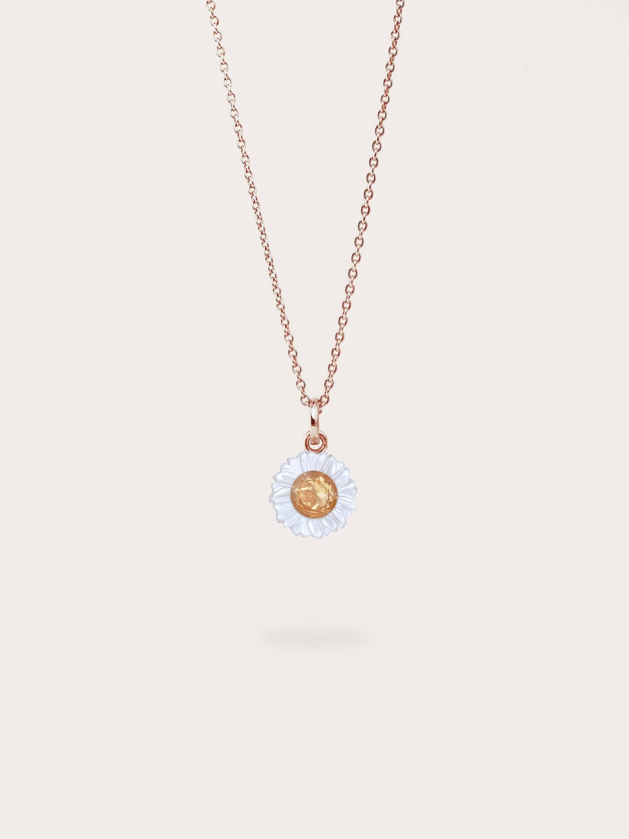 Carved Daisy Necklace