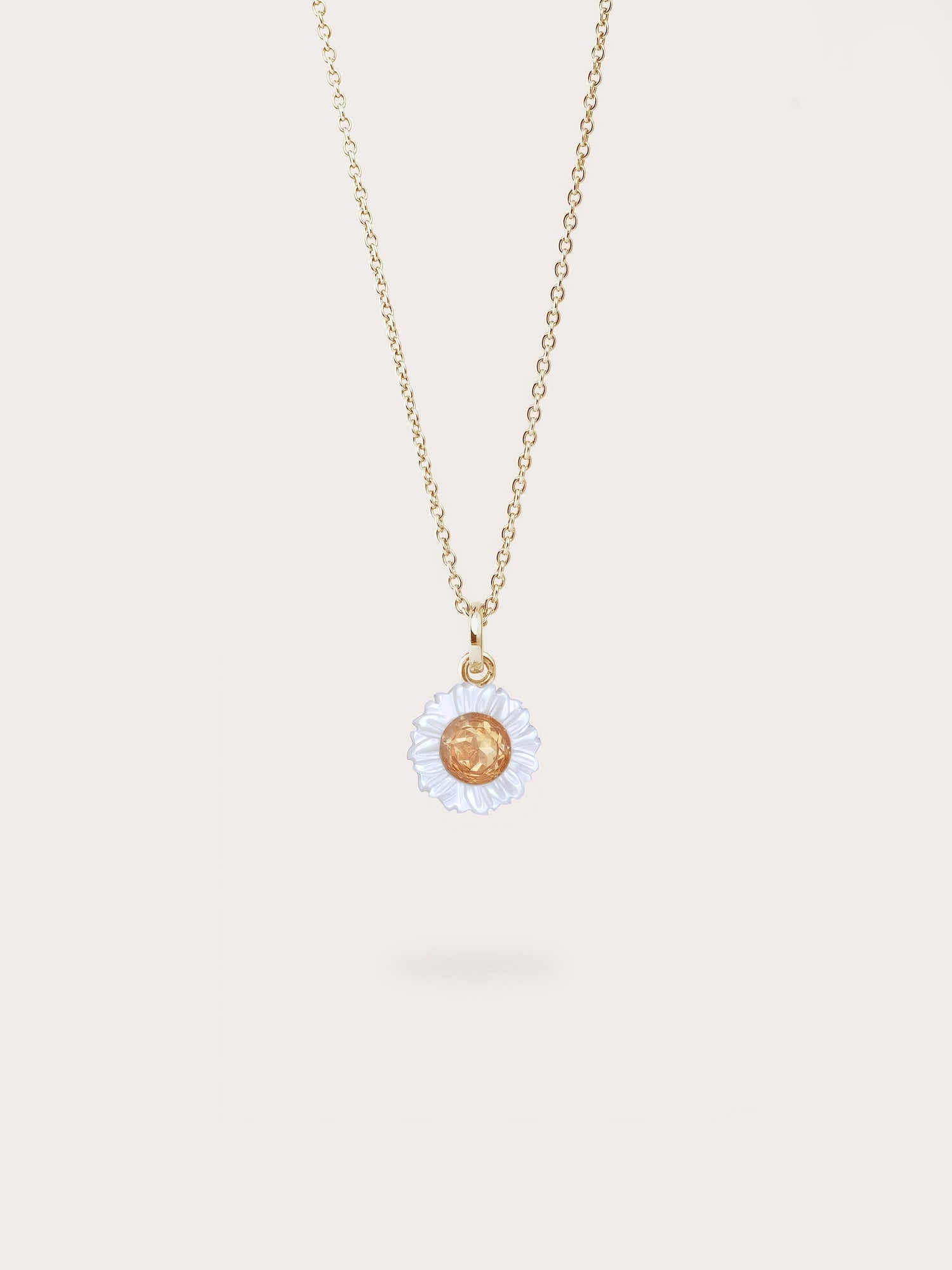 Carved Daisy Necklace