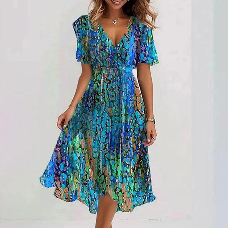 Yara | Elegant Colourful Dress