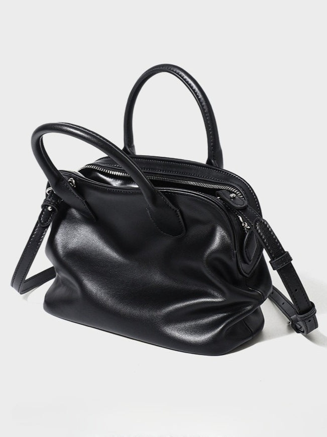 The Cambridge Folio Genuine Leather Crossbody Bag with Flap Closure