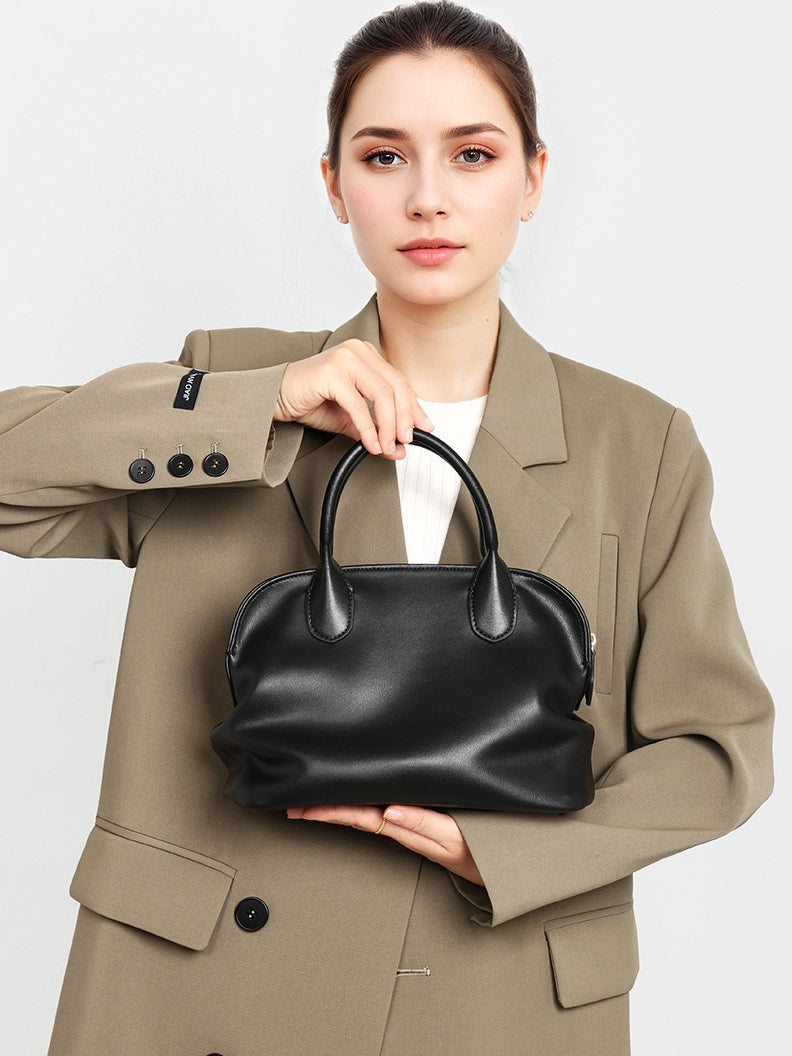 The Cambridge Folio Genuine Leather Crossbody Bag with Flap Closure