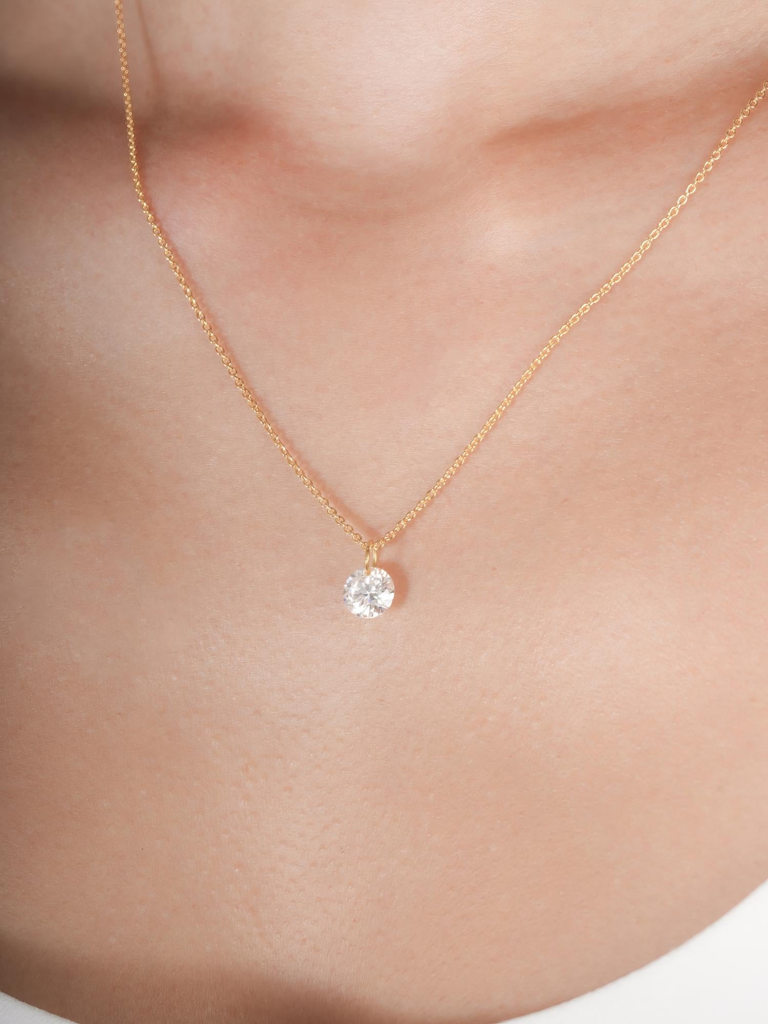 Floating Moissanite Necklace (1ct)