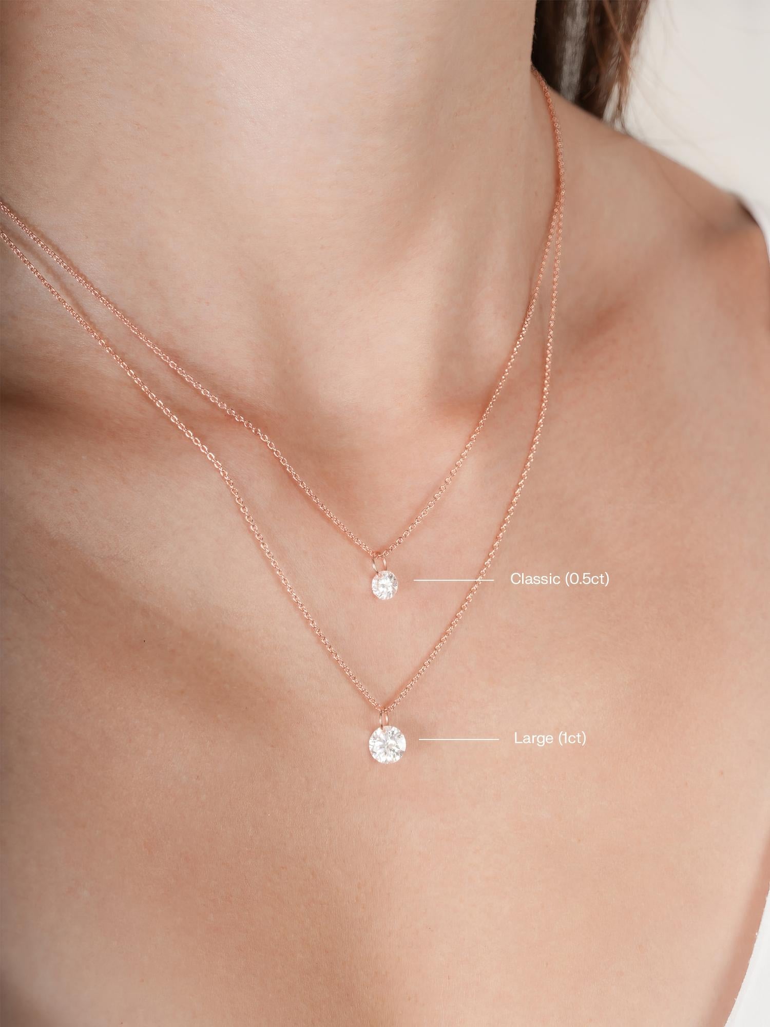 Floating Moissanite Necklace (1ct)