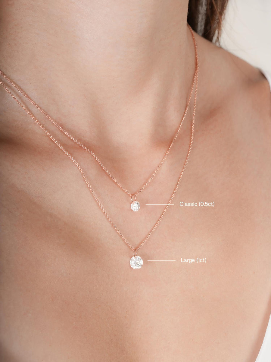 Floating Moissanite Necklace (1ct)