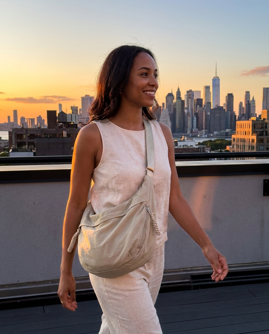 Heritage Dumpling Crossbody - Sand Drift
