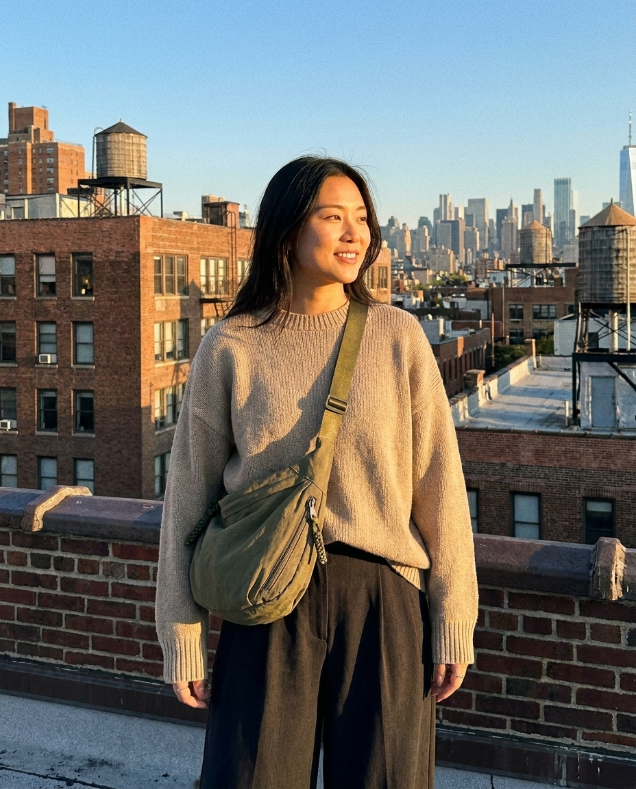 Heritage Dumpling Crossbody - Field Moss