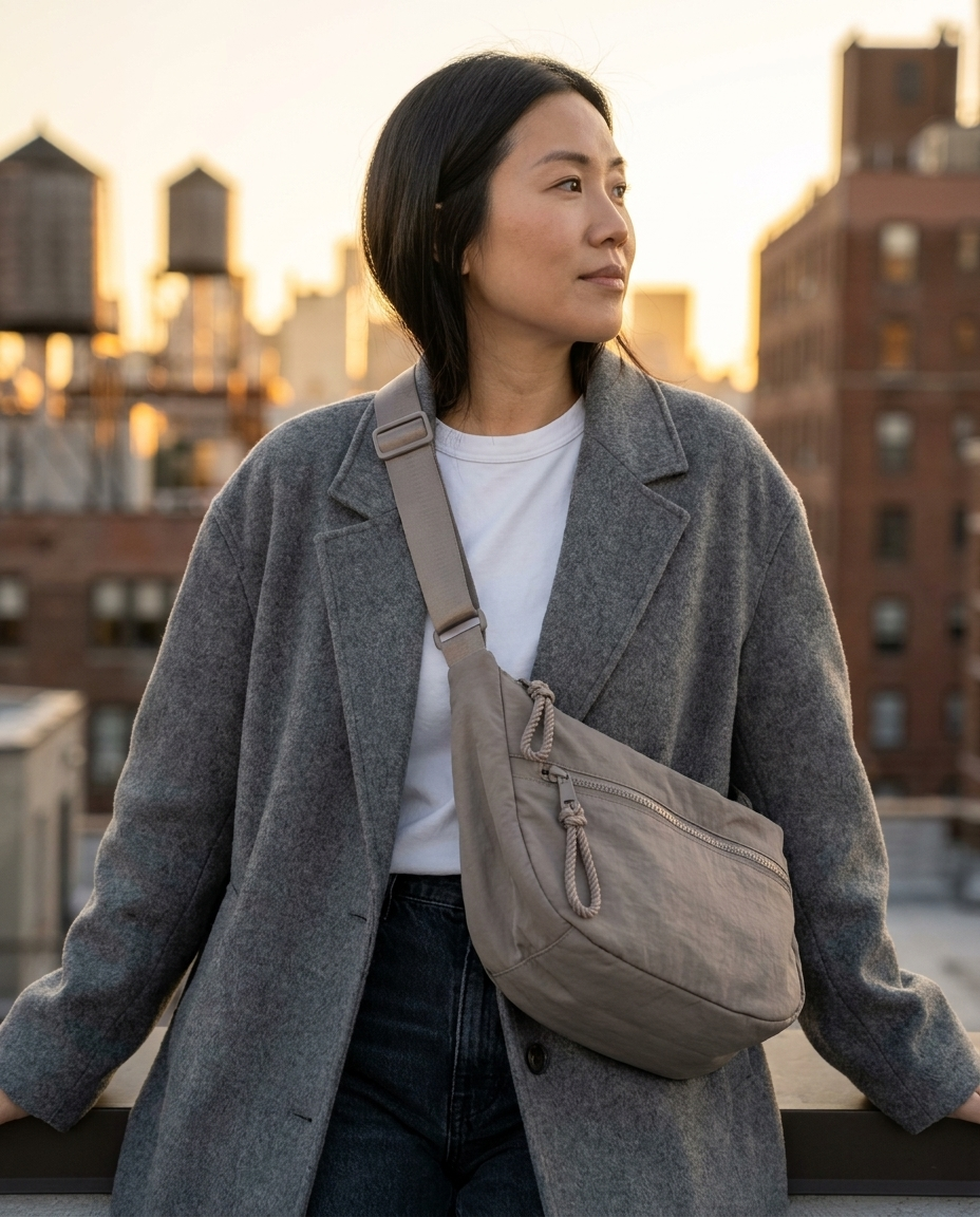 Heritage Dumpling Crossbody - Ash Cloud