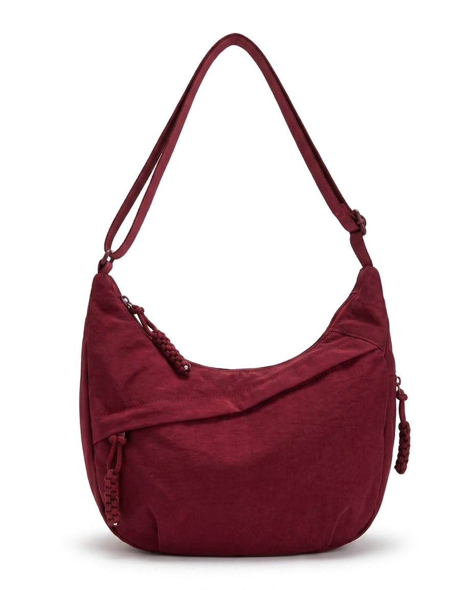 Heritage Dumpling Crossbody - Deep Rouge