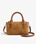 The Marlowe — Suede Barrel Bag