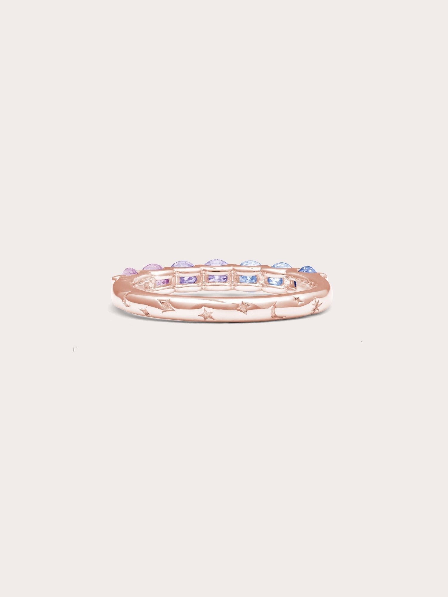 Lilac Sunset Moissanite Eternity Band
