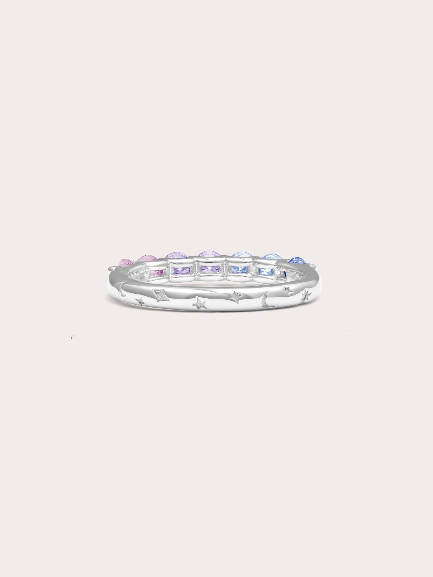 Lilac Sunset Moissanite Eternity Band