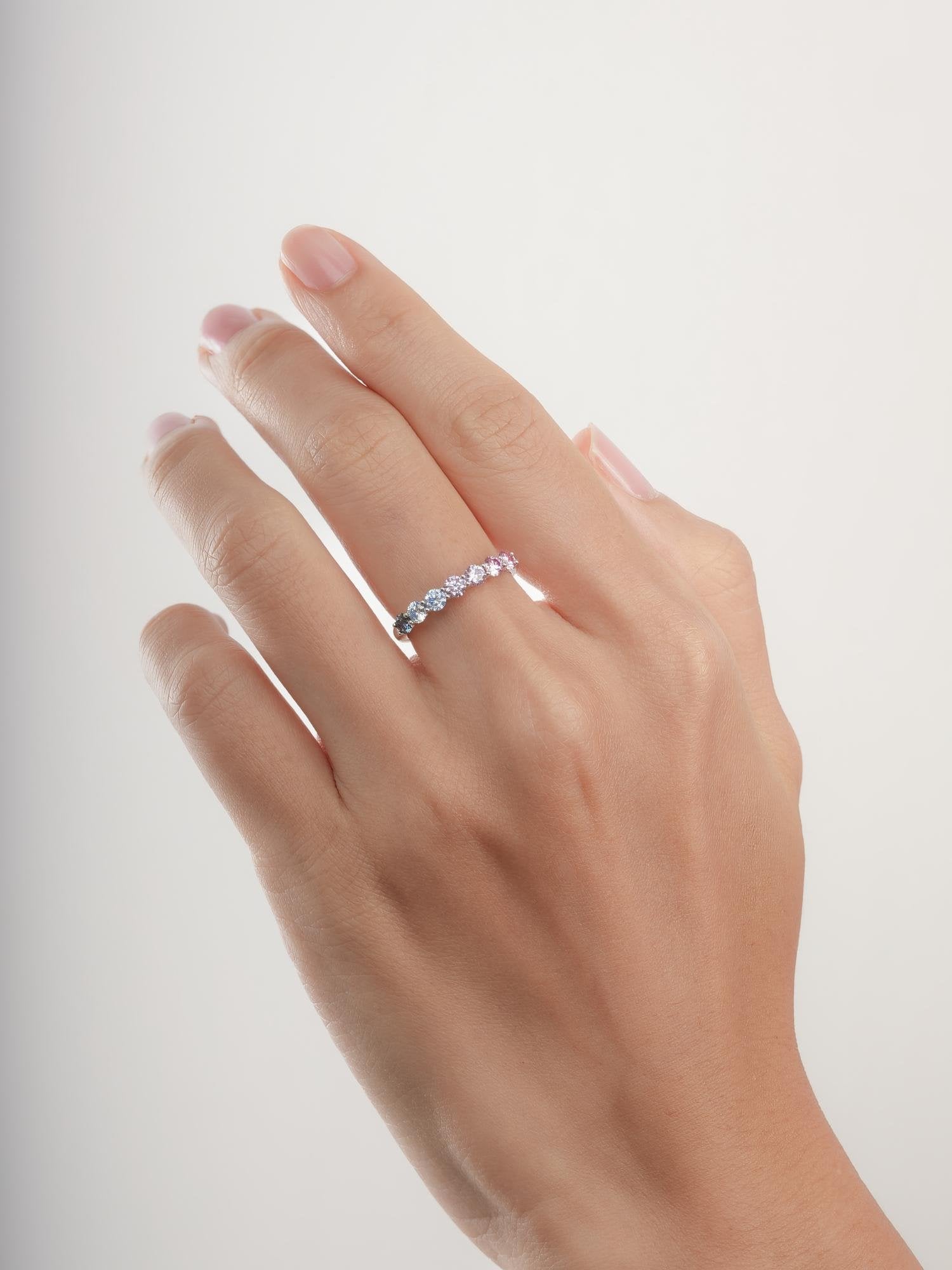 Lilac Sunset Moissanite Eternity Band