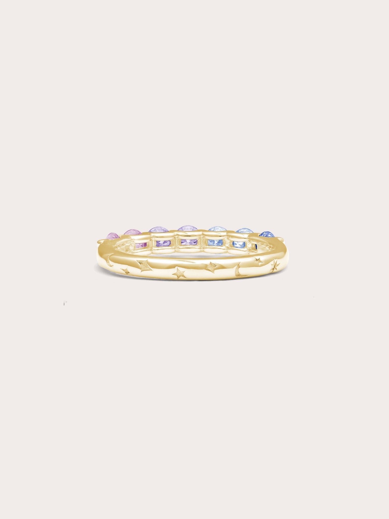 Lilac Sunset Moissanite Eternity Band