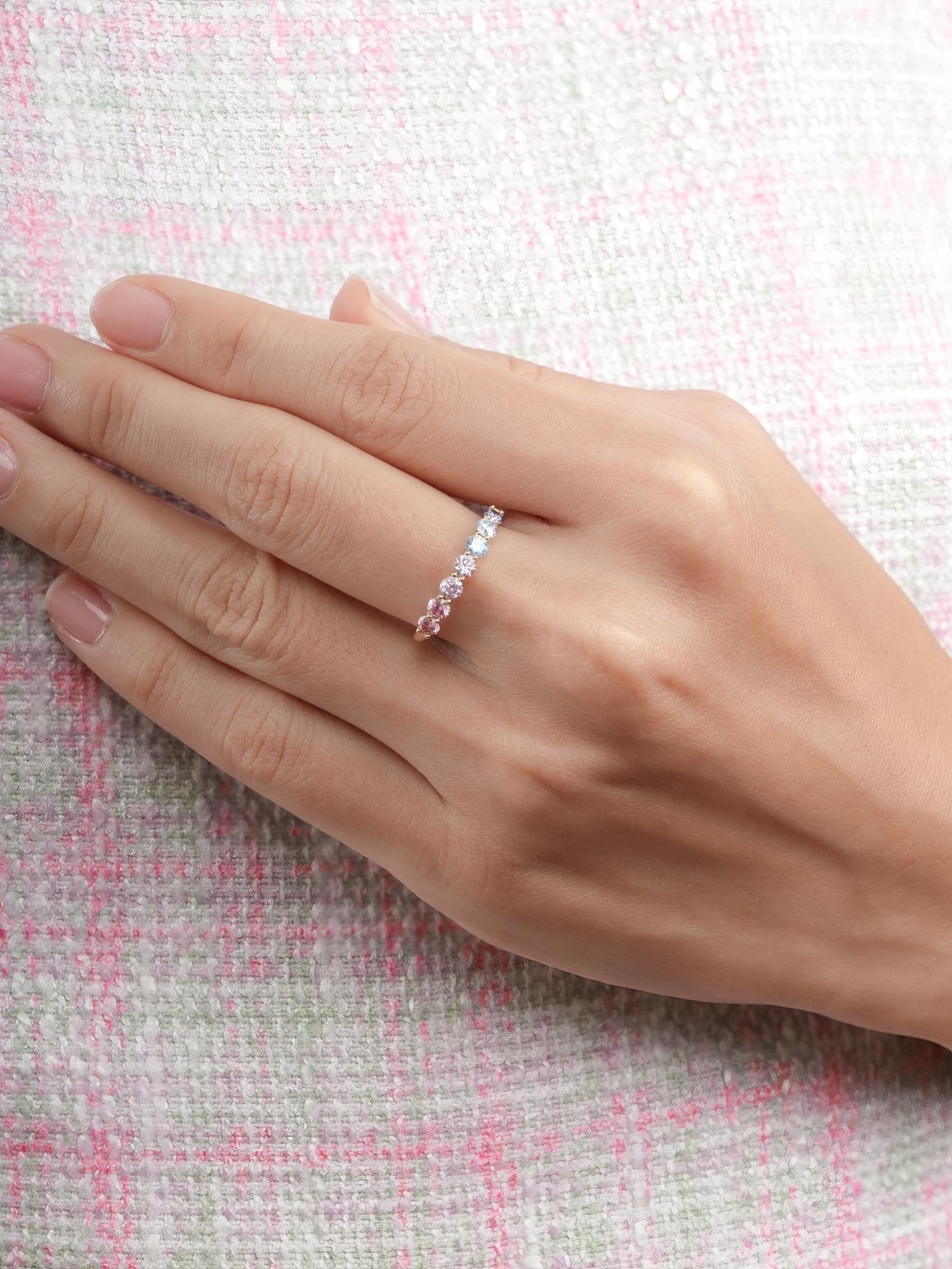 Lilac Sunset Moissanite Eternity Band