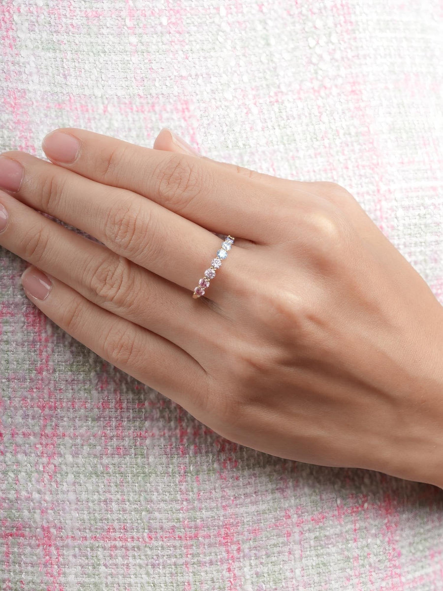 Lilac Sunset Moissanite Eternity Band