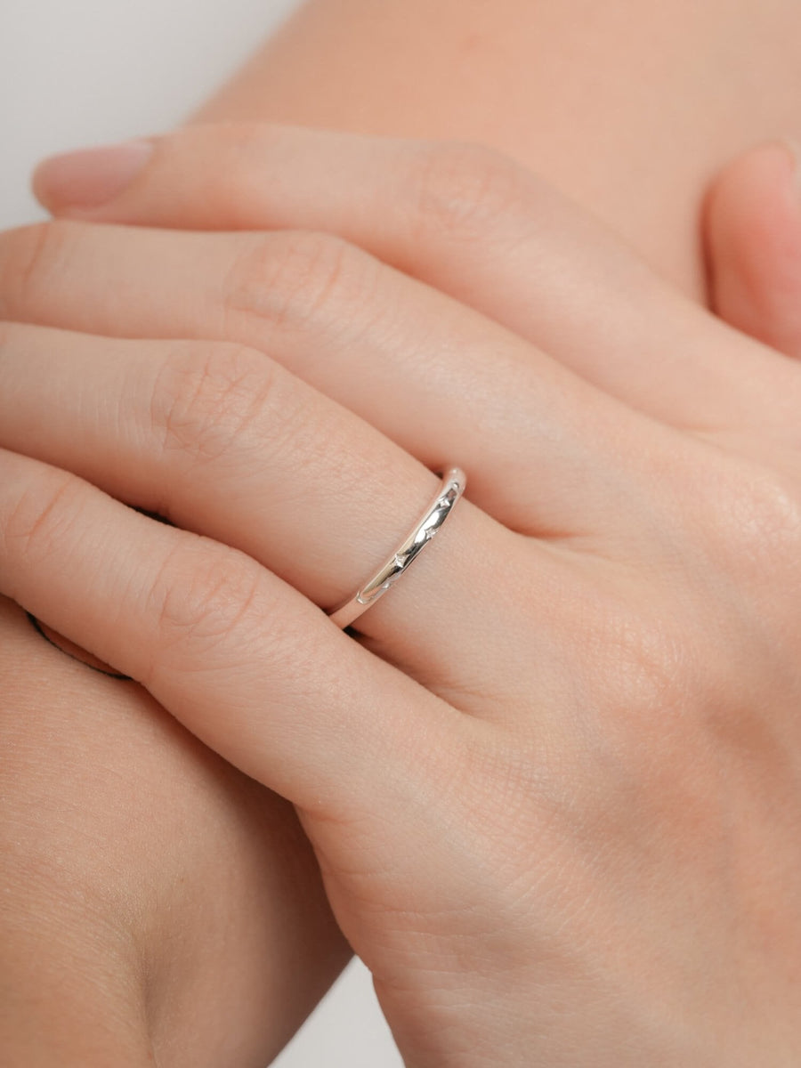 Rainbow Moissanite Eternity Band
