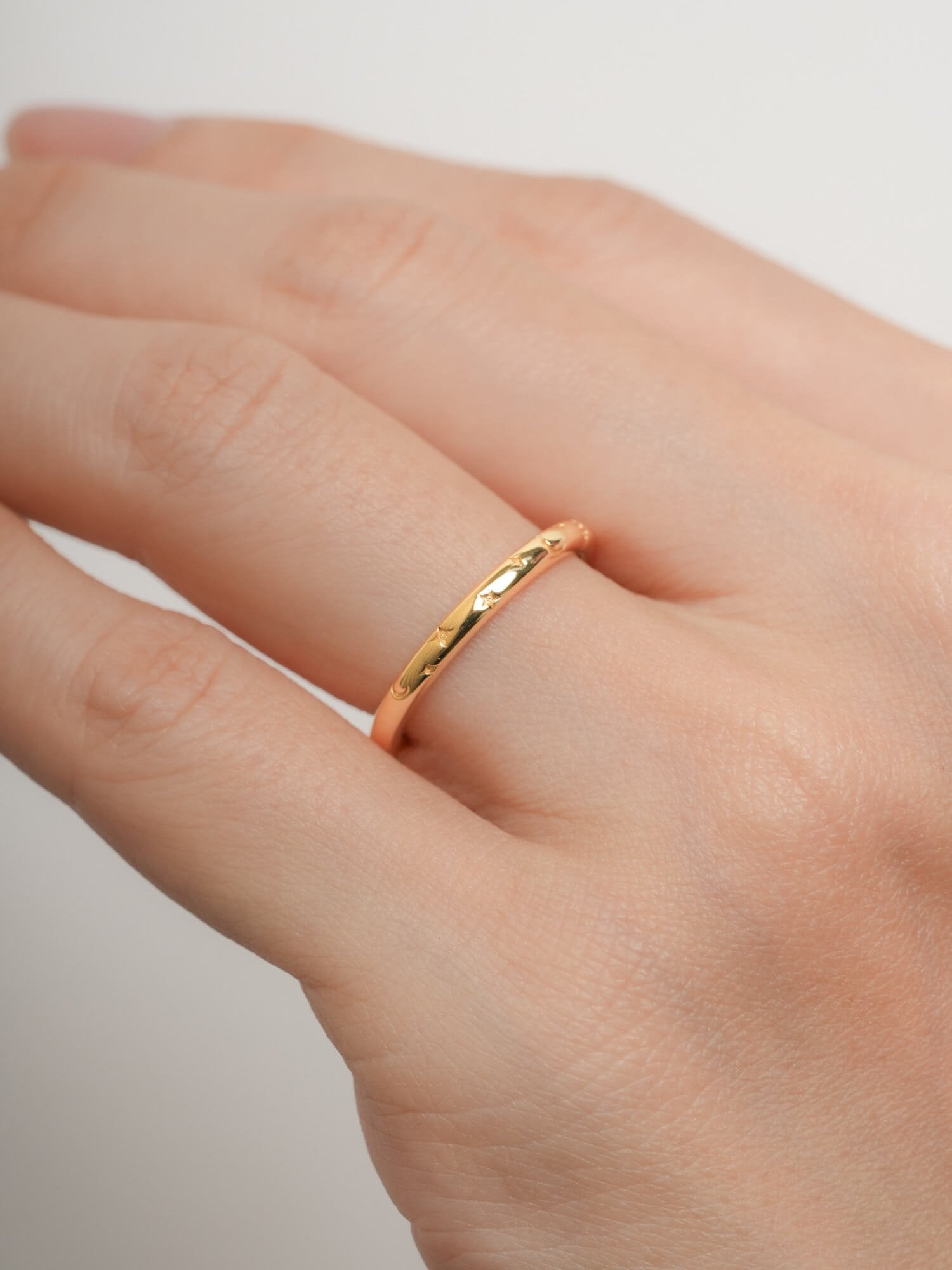 Rainbow Moissanite Eternity Band